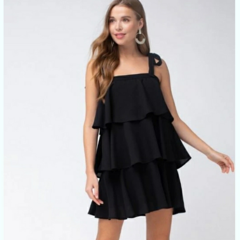 Ruffle strap dress